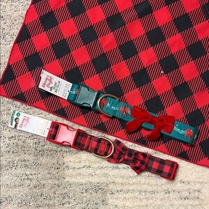 xl dog collars and bandana festive Christmas holiday